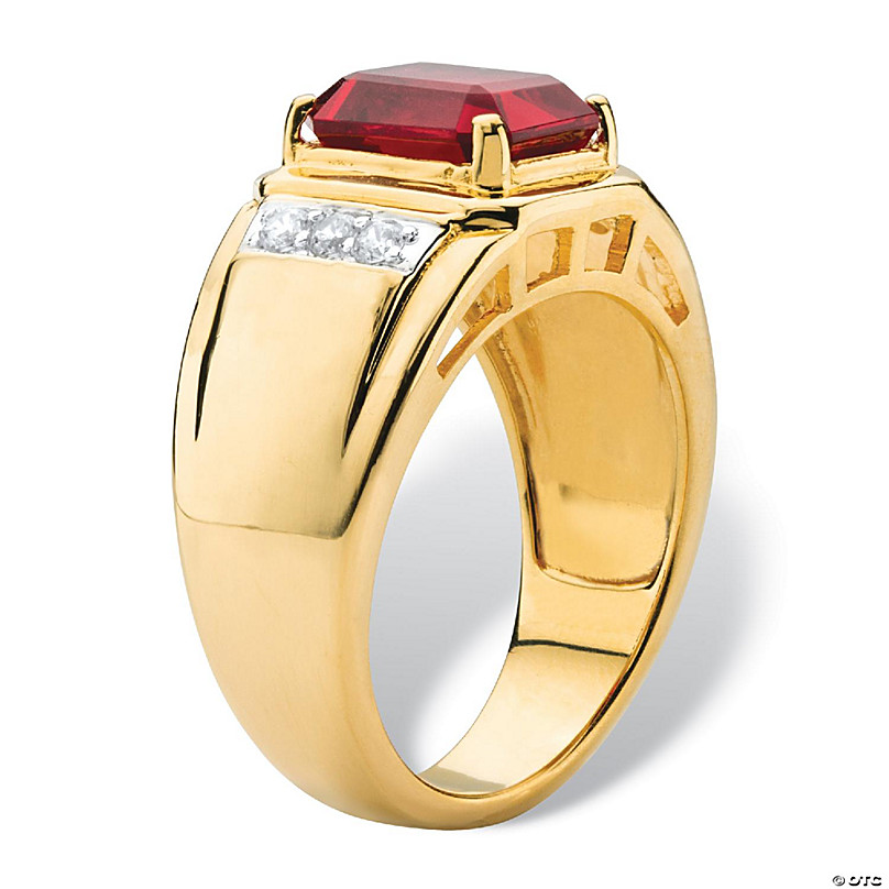 Genuine garnet sales mens ring