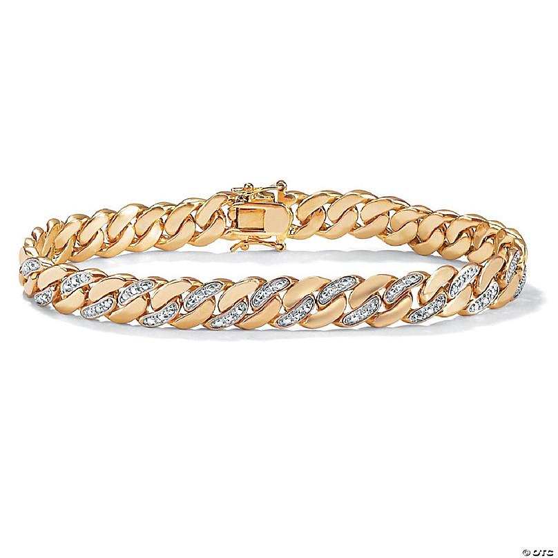 Gold Ghost Chain Bracelet with Diamond Accent