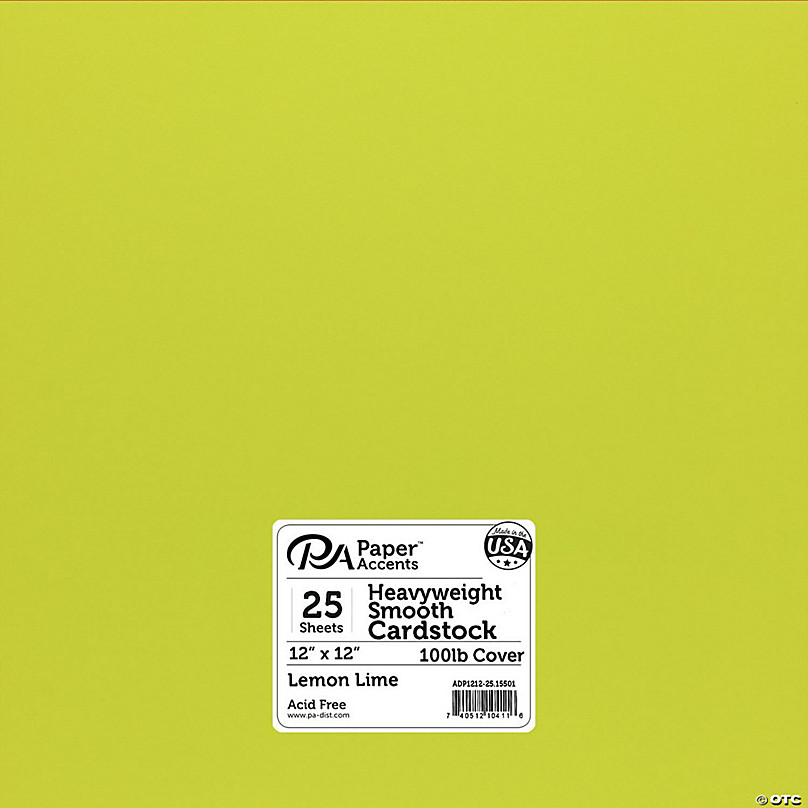 Paper Accents Glitter Cardstock 12x 12 85lb Iridescent Lemon