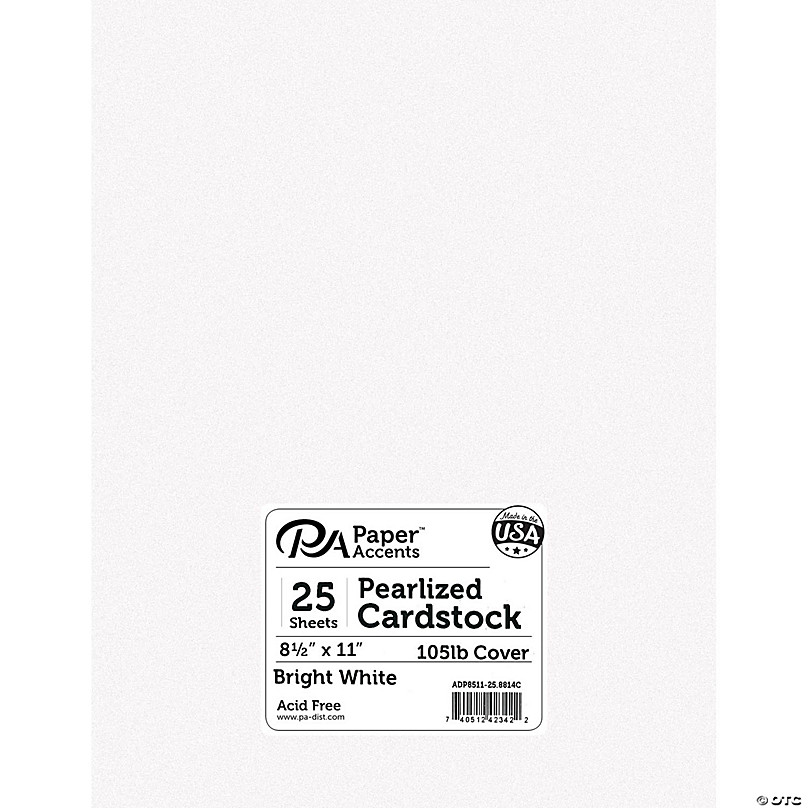 Paper Accents Cardstock 8.5x 11 Smooth 65lb White 250pc