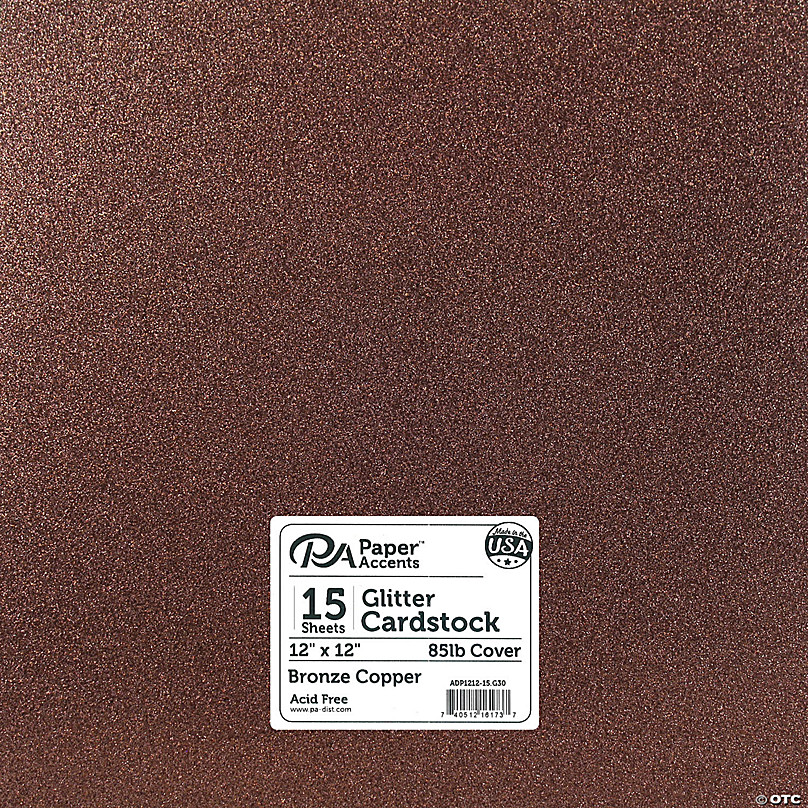 12 x 18 Copper Metallic Brown Cardstock, 105lb.