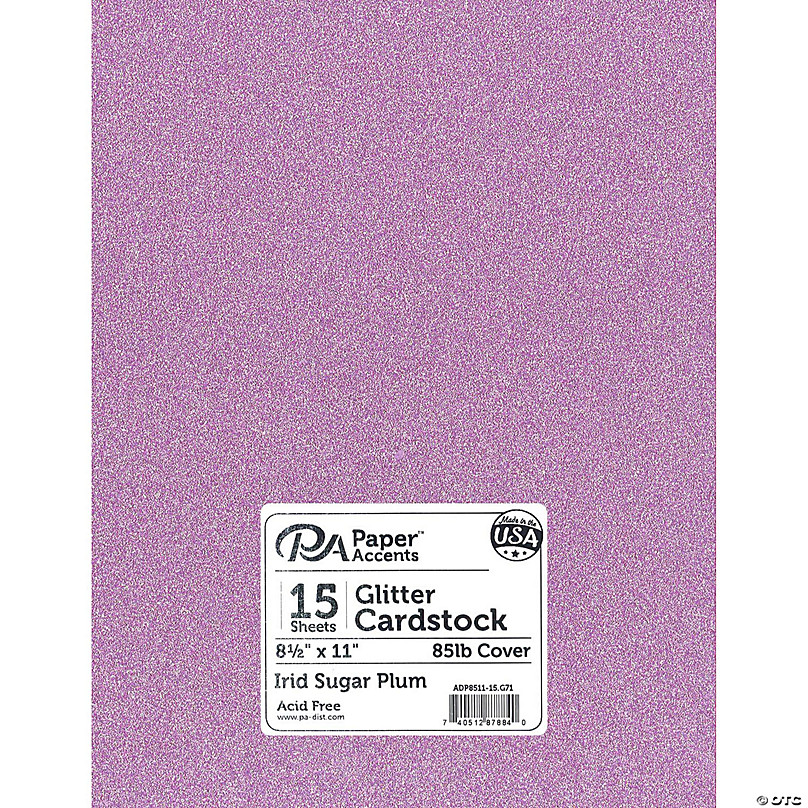 Purple Glitter Cardstock - 10 Sheets Premium Glitter Paper - Sized 12 x  12 - Perfect for Scrapbooking, Crafts, Decorations, Weddings