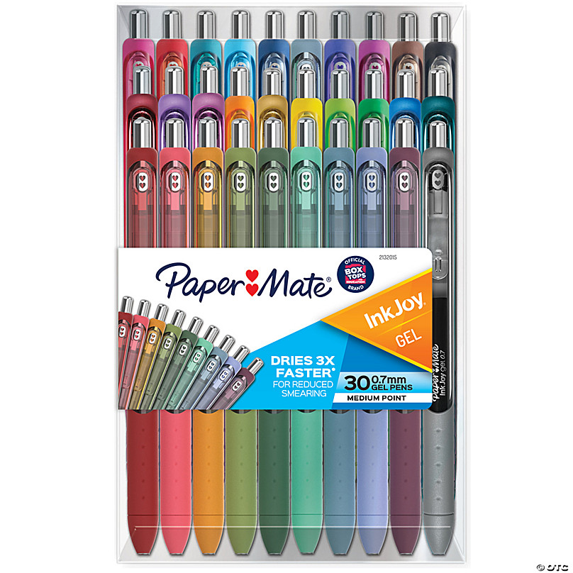 S-Gel, Gel Pens, Medium Point (0.7mm), Frost Blue Body, Black Gel Ink Pens,  4 Per Pack, 3 Packs