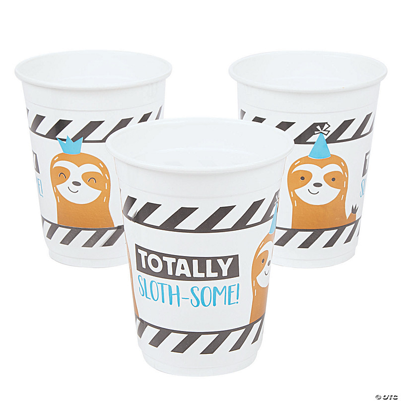 Sloth Party Plastic Cup 12 ct 