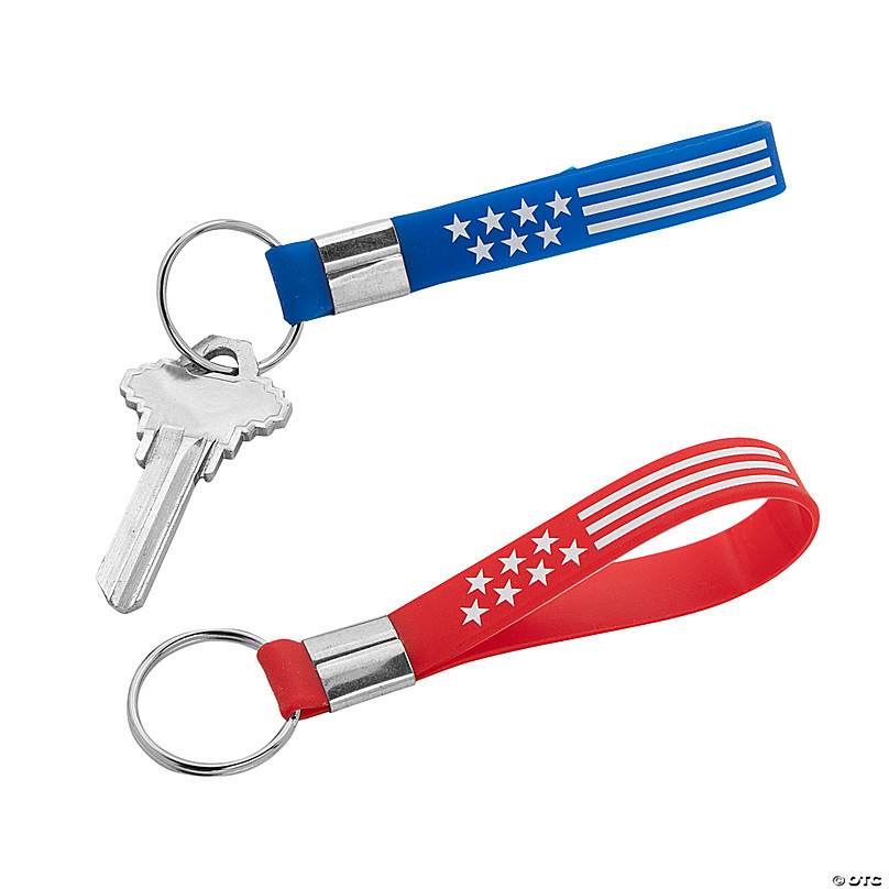 Patriotic Keychains - 12 Pc.