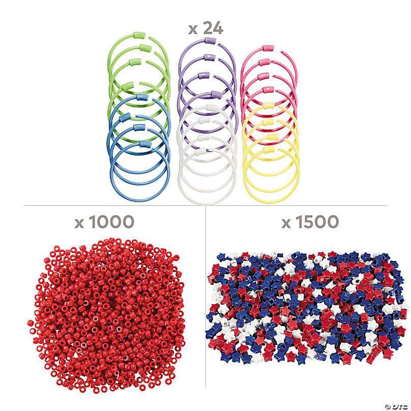 Red Plastic Pony Beads Value Pack, 6mm x 8mm, 500 Pieces