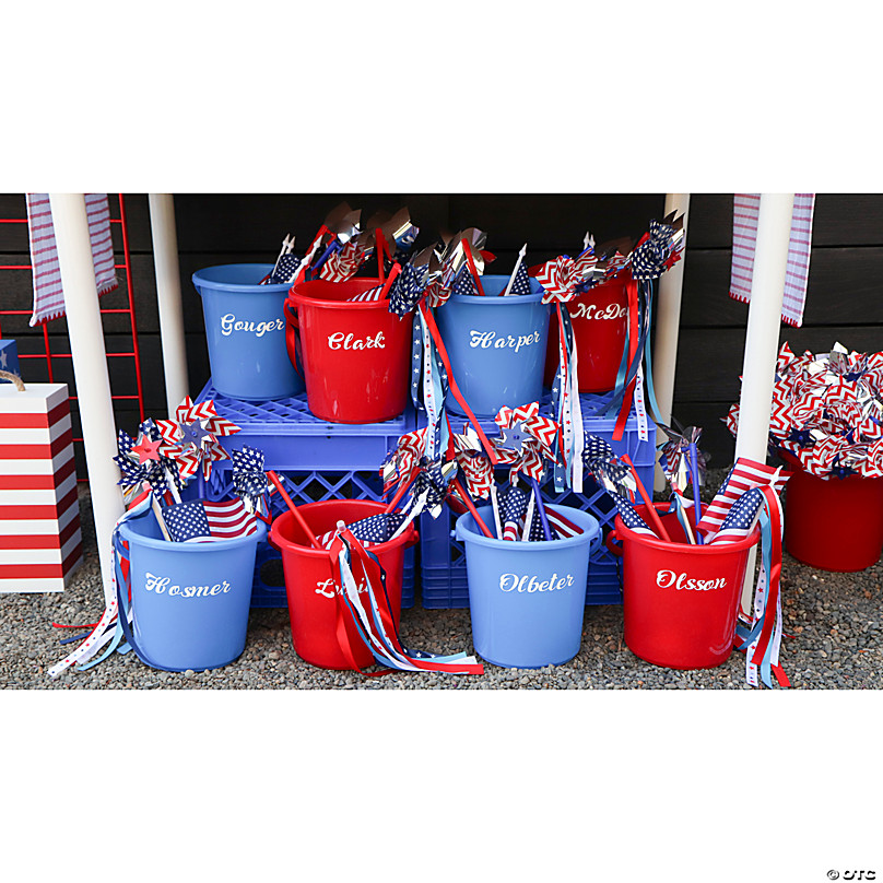 Red & Blue Medium Sized Prize Buckets (12/package)