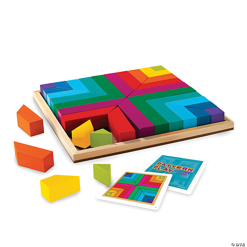 MindWare Pattern Play 40 Colored Wood Block Replication Game for sale online 