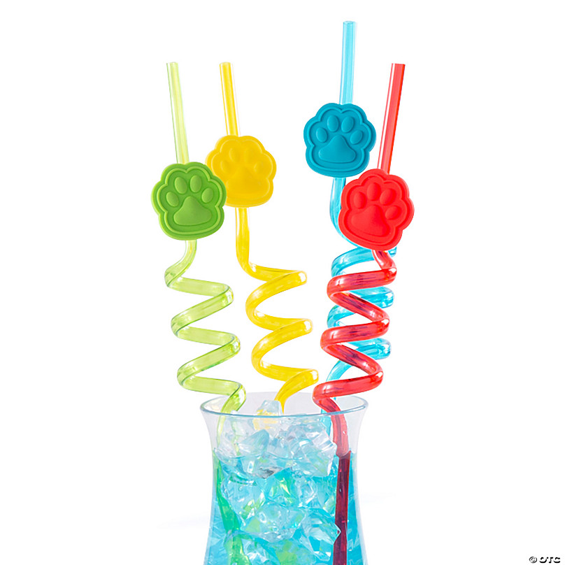 Fun Express Bulk Set of 36 Pices Butterfly Shaped Crazy Straws, BPA Free  Plastic, Reusable for Party Supplies, Multi-Color