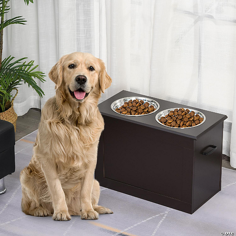 https://s7.orientaltrading.com/is/image/OrientalTrading/FXBanner_808/pawhut-raised-pet-feeding-storage-station-with-2-stainless-steel-bowls-base-for-large-dogs-and-other-large-pets-dark-brown~14225544-a03.jpg