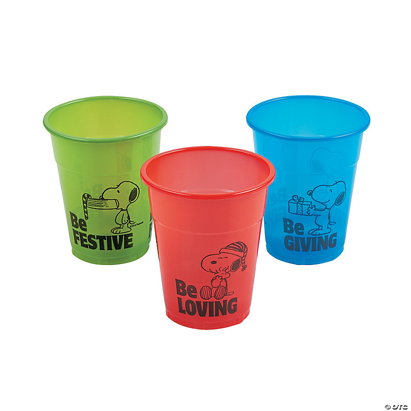 Charlie Brown Party Cups Snoopy Disposable Birthday With Lids Straws 