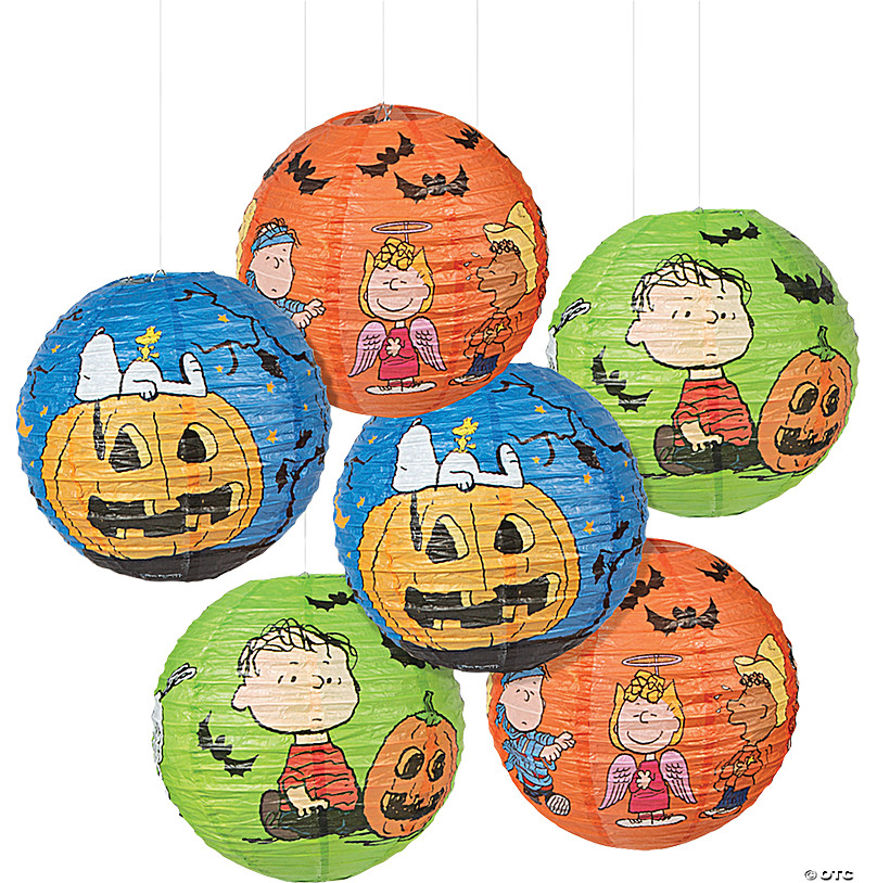 Set Of 3 Colorful Fancy Frights Paper Halloween Lanterns Fun Festive Halloween Party Hanging Decorations!