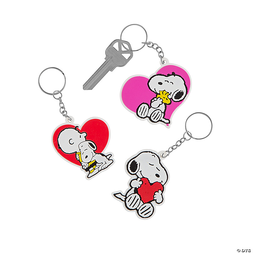 Valentine Charlie Brown & Snoopy Mini Figures w/ Temp Tatoos