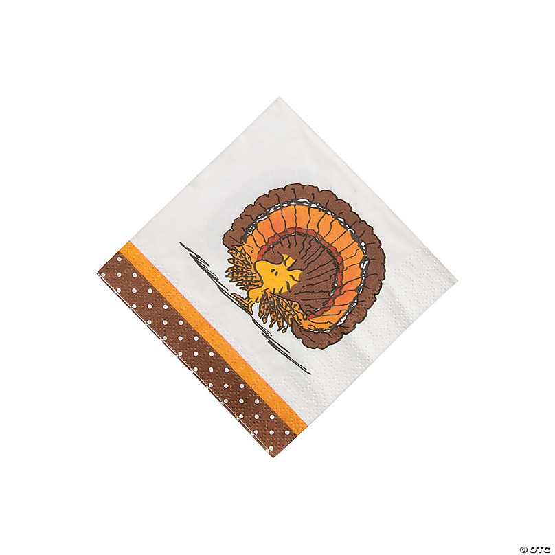 Peanuts® Thanksgiving Beverage Napkins - 16 Pc. | Oriental Trading