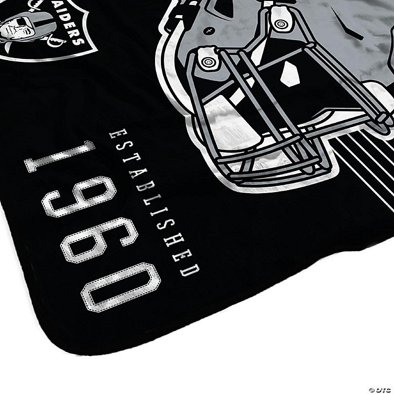 NFL Las Vegas Raiders Helmet Personalized 50x60 Sherpa Blanket