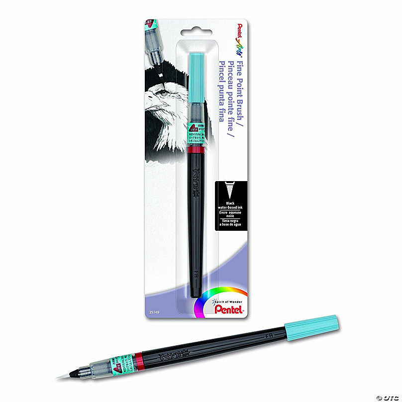 Pentel Color Brush Pen, Black, Fine