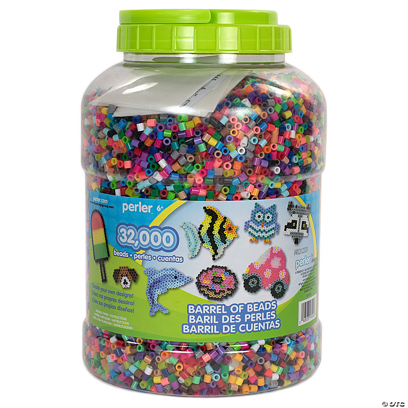 20,000 Fuse Beads - 20 Colors (5 Glow in The Dark), Tweezers, Peg Boards, Ironing Paper, Case 