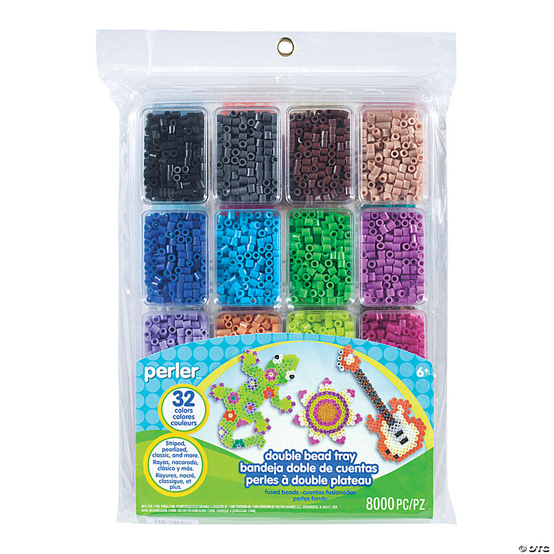 SCS Direct 8,000pc Fuse Bead Super Kit w/Animal Pegboards and Templates - 12 Colors, 6 Peg Boards, Tweezers, Ironing Paper, Case - Works