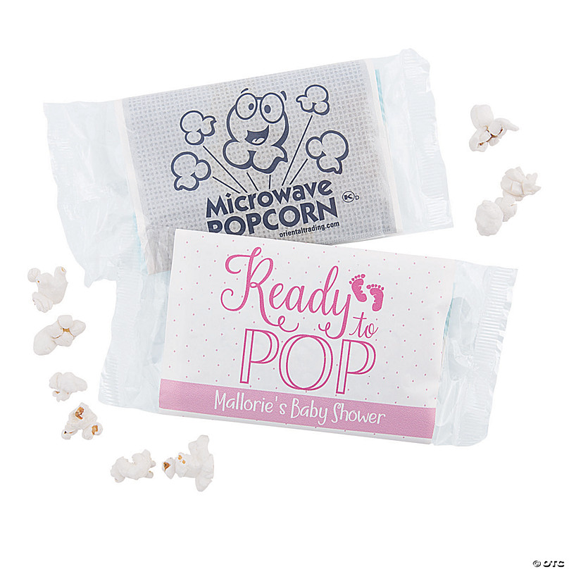 personalized popcorn bags for baby shower