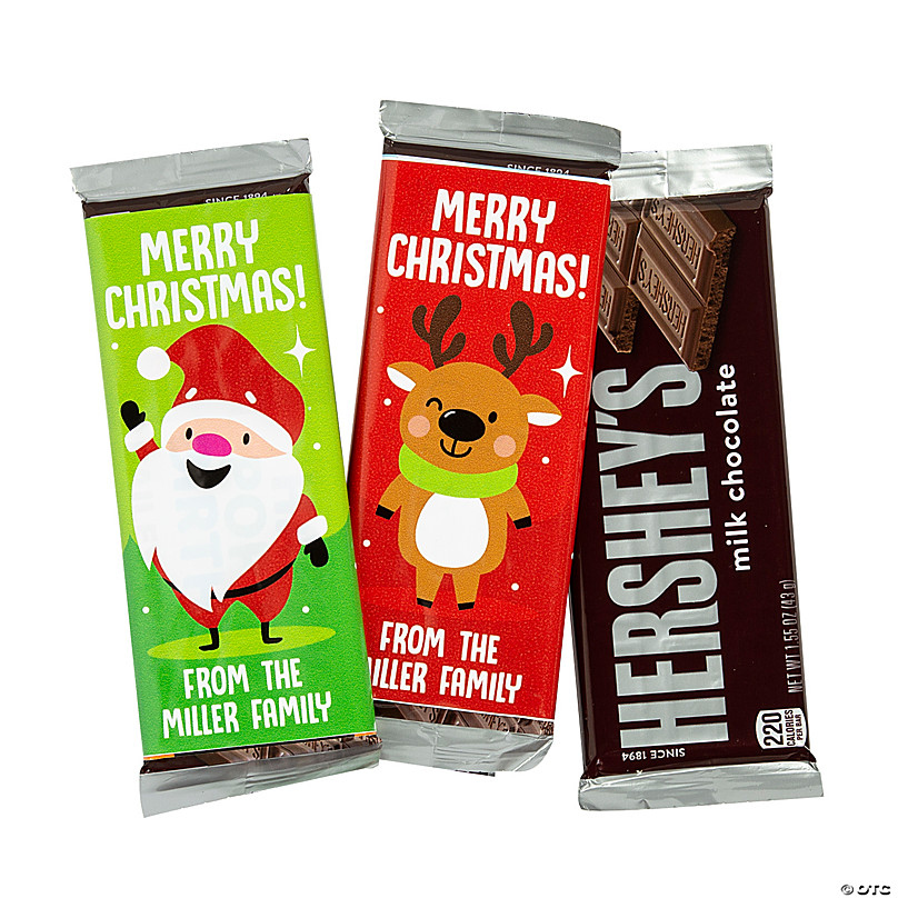Personalized Christmas Candy Bar Labels - 12 Pc. | Oriental Trading