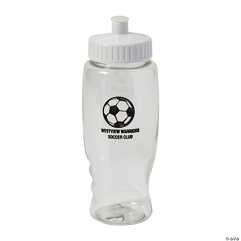 Personalized Clear Soccer Water Bottles – 50 Pc.