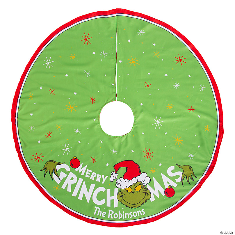 Personalized Dr Seuss The Grinch Christmas Tree Skirt