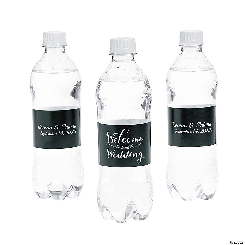 Classic Wedding Water Bottle Labels