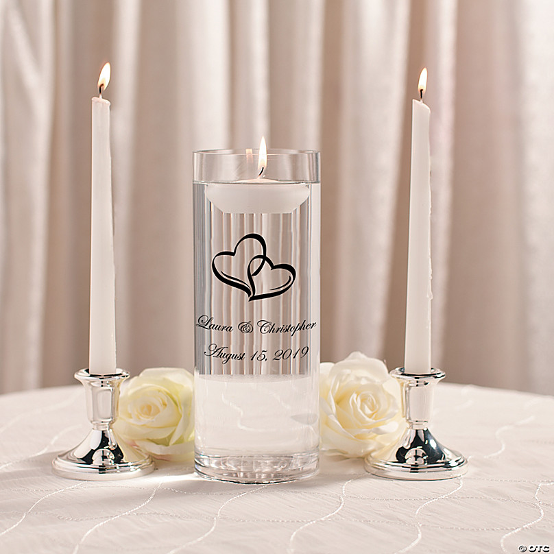 floating unity candle set for wedding