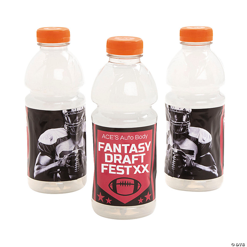 Personalized Football Sports Drink Bottle Labels 24 Pc Oriental Trading