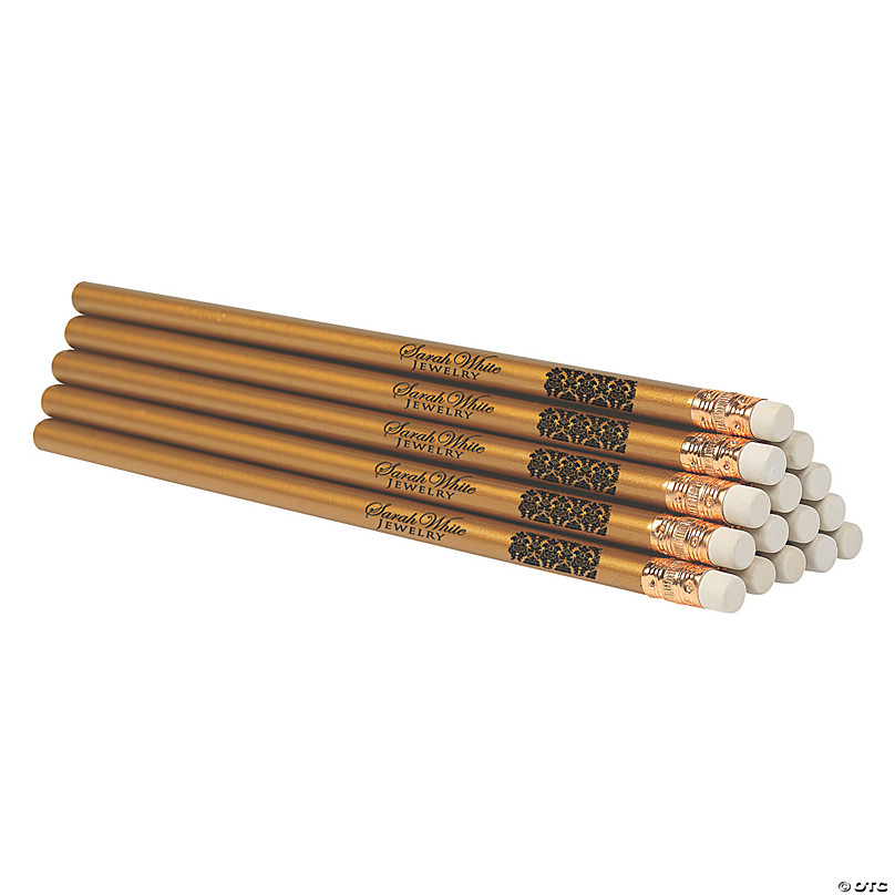 24 PC 7.5 Personalized White Pencils