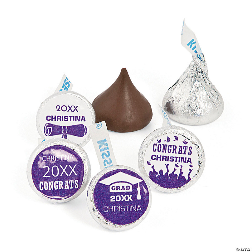 DAMASK BACKGROUND HERSHEY KISS STICKER LABELS OPTIONAL SIZES AND COLORS 