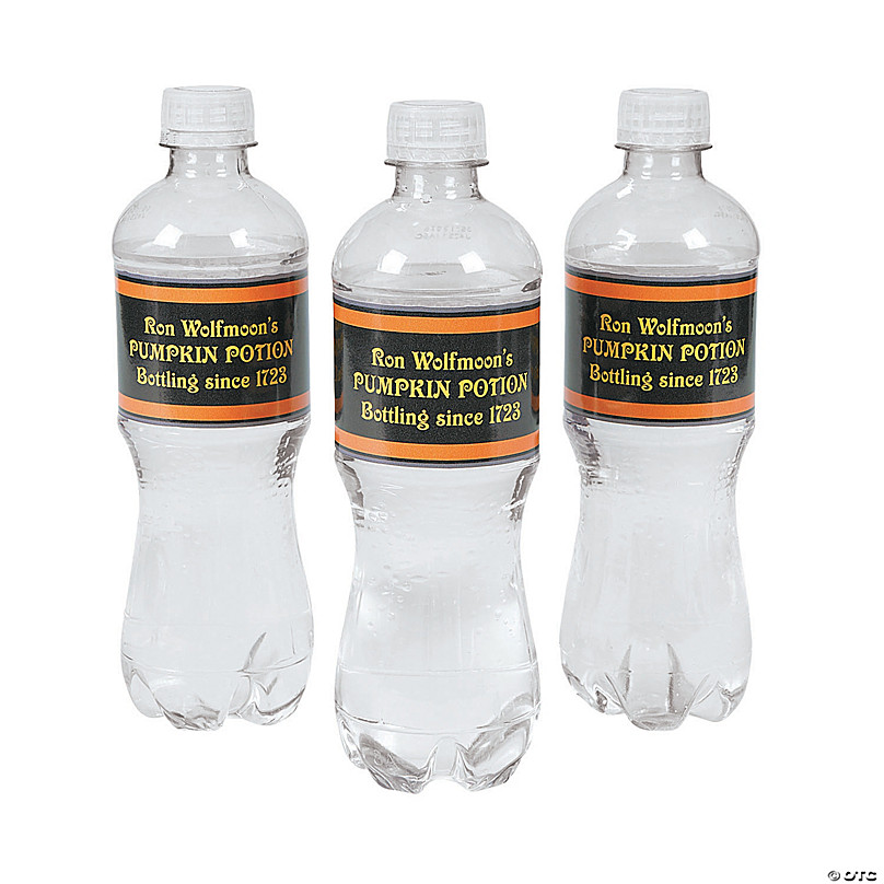 Halloween Party Favor Water Bottle Labels Personalized