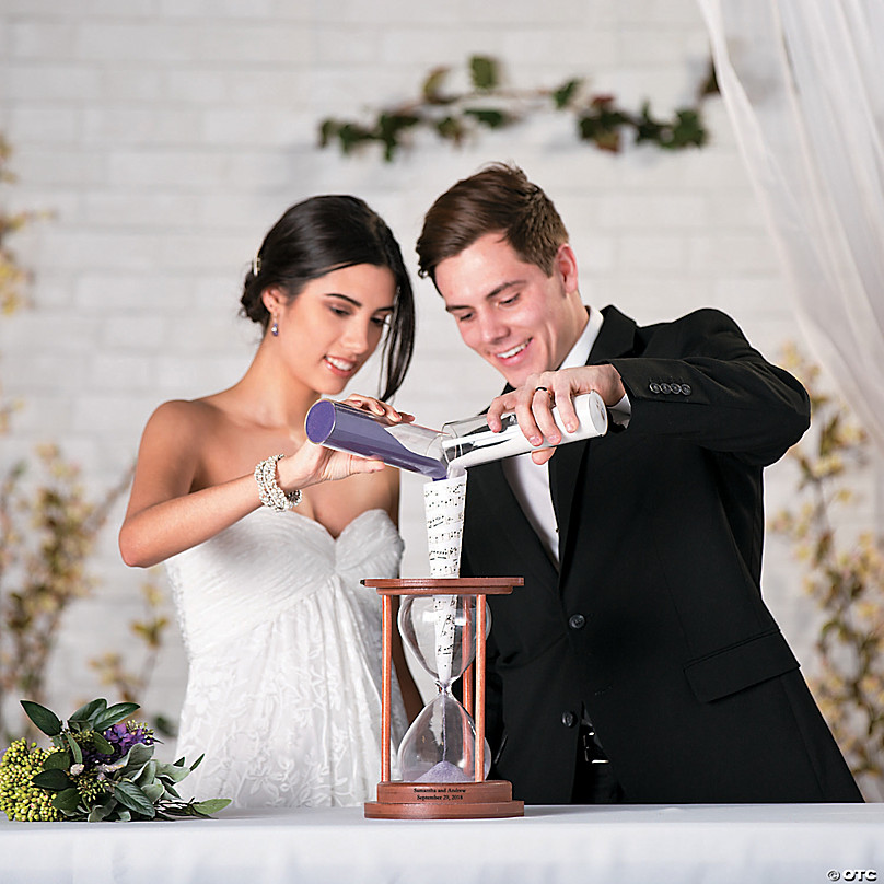 Personalized Hourglass Unity Sand Ceremony Set - 3 Pc.