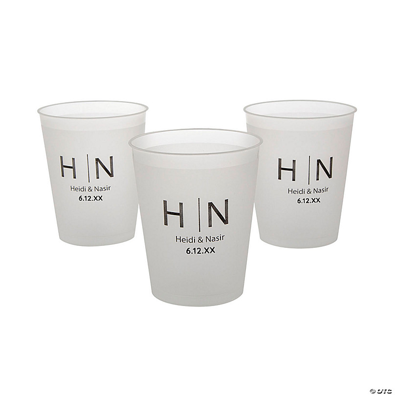 Monogrammed Frosted Cups