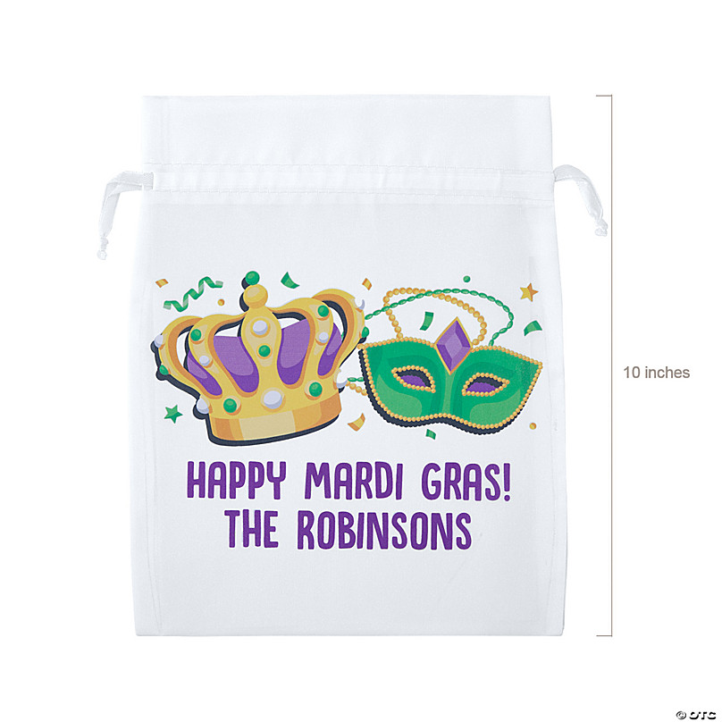 11 Mardi Gras Assorted Cellophane Favor Bags (12) [13720812] 