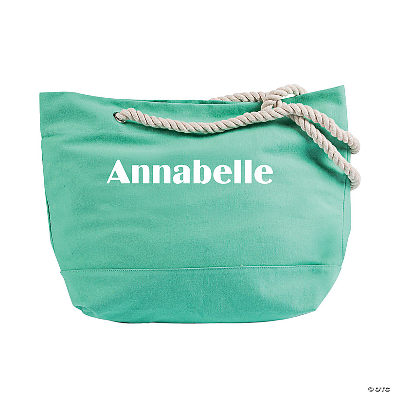 mint green tote bag