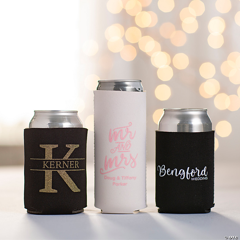 Monogram can cooler, Personalized Beverage Holder/Laser engraved