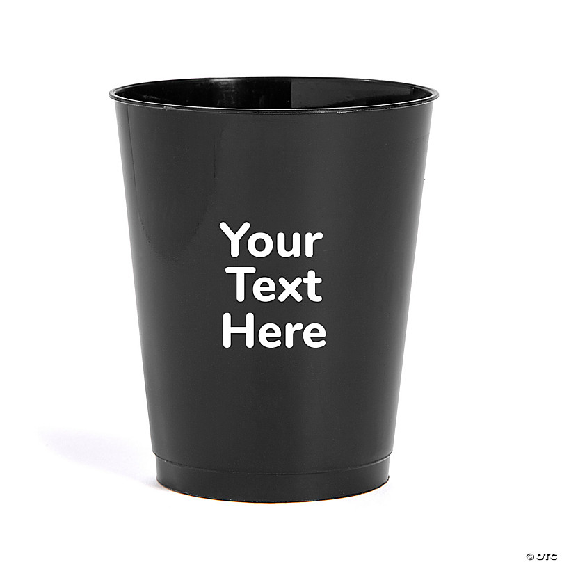 Personalized Open Text Frosted Plastic Cups - 50 Pc.