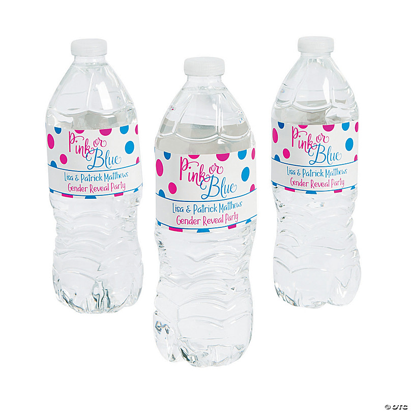 Prince or Princess Gender Reveal Water Bottle Labels - Announce It!