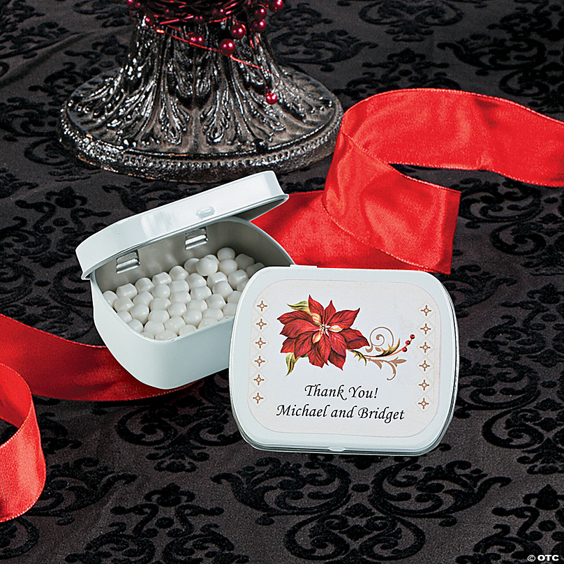 Personalized Santa Mint Tins - 24 Pc.