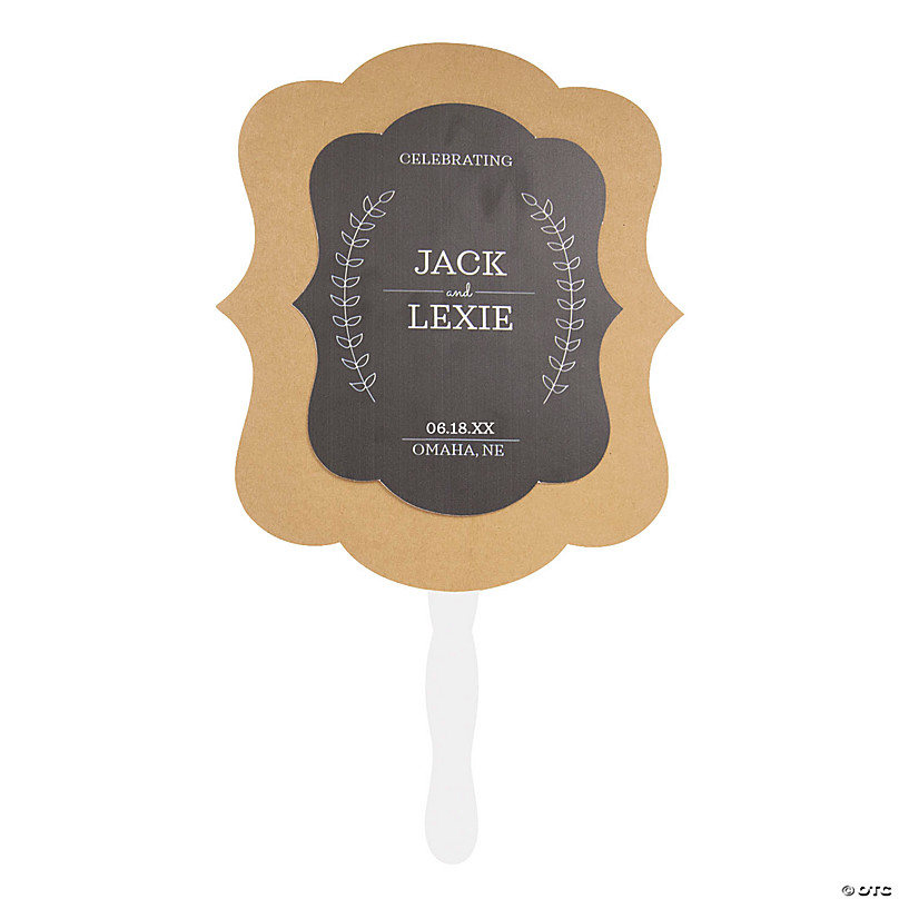 Personalized Wedding Timeline Hand Fans - 12 Pc.