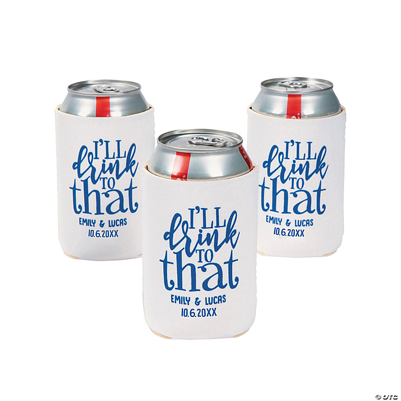 We Tied the Knot Can Cooler Wedding Favors Fun Wedding Party Gifts Wedding Anniversary Party Gifts Custom Beverage Can Cooler 3D17N19