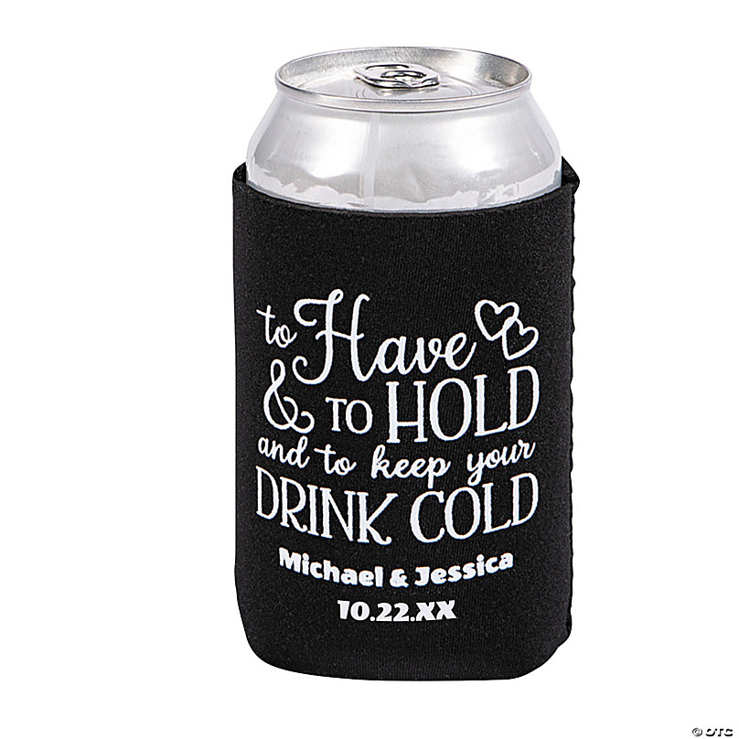 Custom Neoprene Foam Beer Can Drink Holder - White - Forever