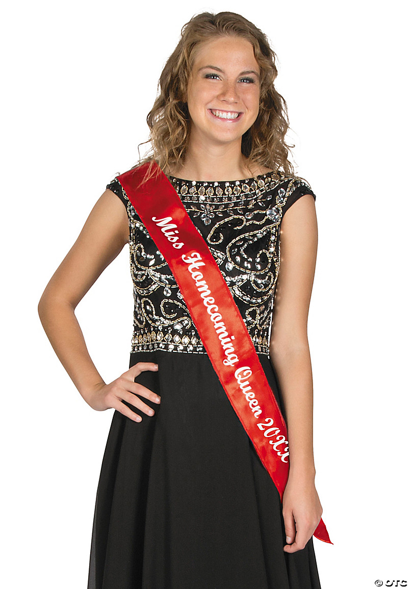 Personalized Red Open Text Sash