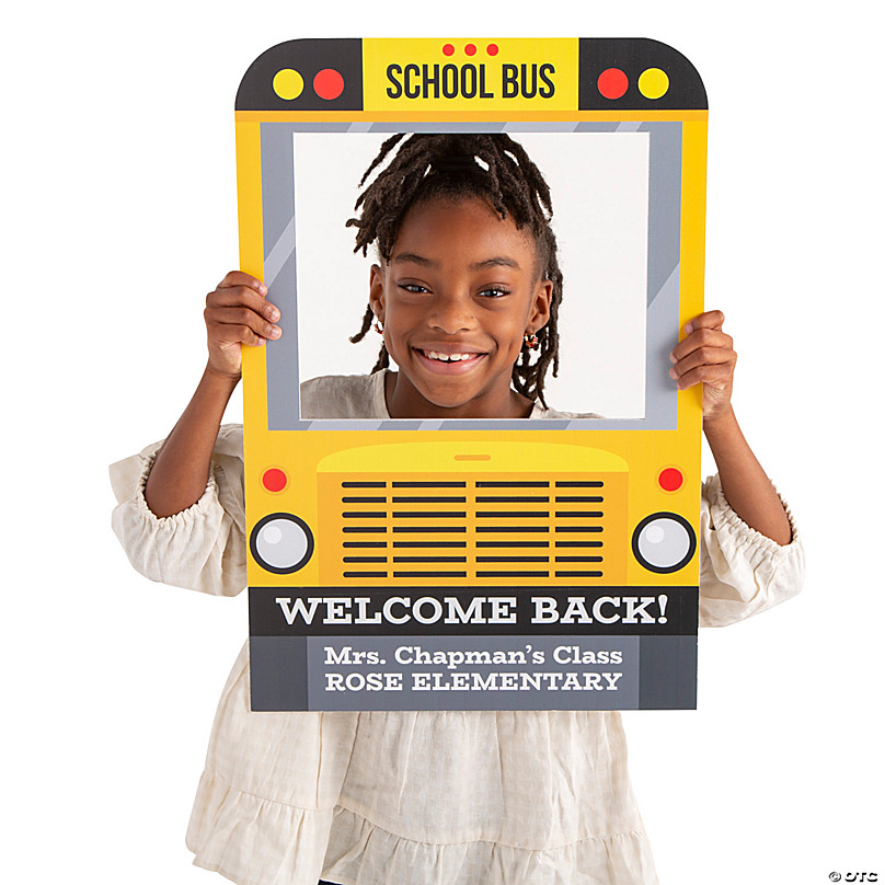 School Bus Photo Booth Frame Back to School Photo Booth Prop 