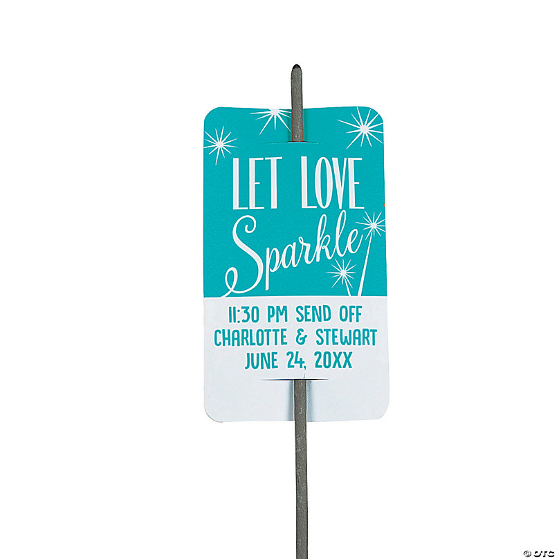 Grey Burlap & Lace Let Love Sparkle Sparkler Send Off Personalised Wedding Sign 