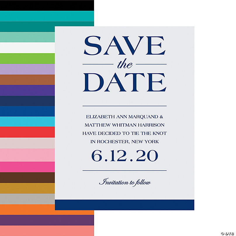 Personalized Simple Save The Date Cards Oriental Trading
