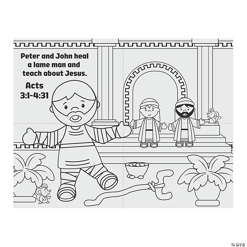 lame man walks coloring pages