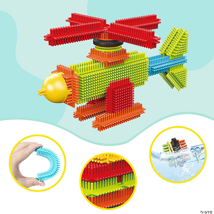 Mag-Genius Magnet Tiles Clear Magnetic 3D Building Blocks Storage Bin, 2  Car Base, 182pcs, 17 Click-Ins STEM