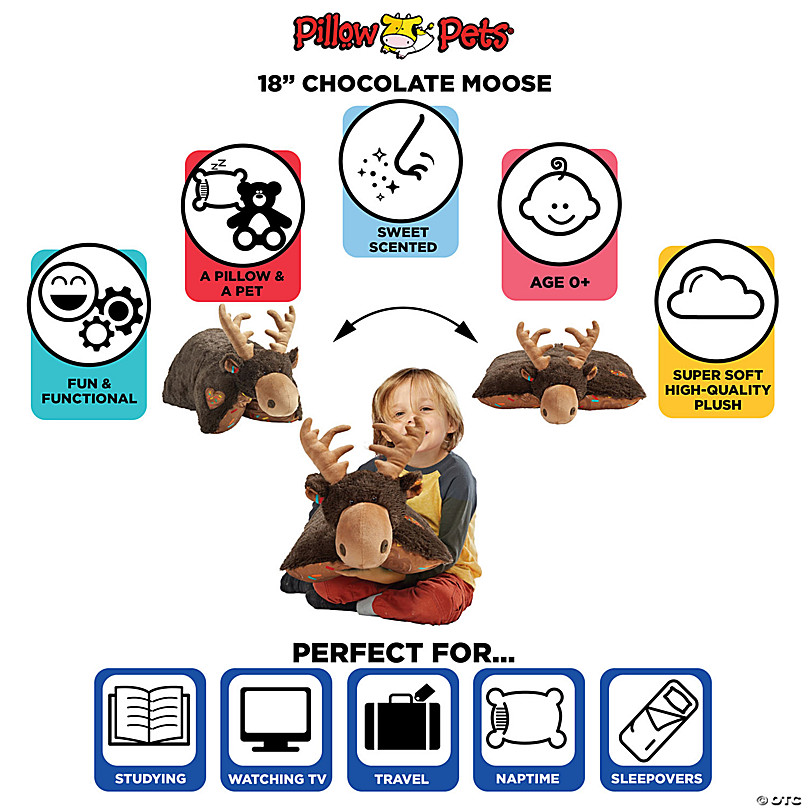 Pillow Pet - Sweet Scented Chocolate Moose | MindWare